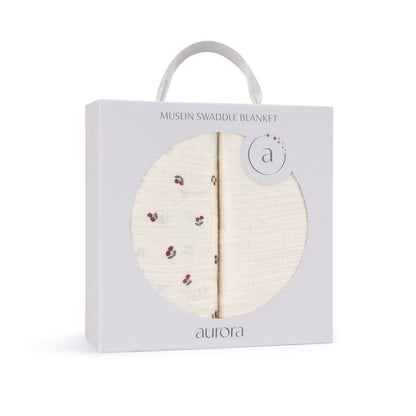 Aurora Classics Cotton Muslin Swaddle Blanket - 2 Pack