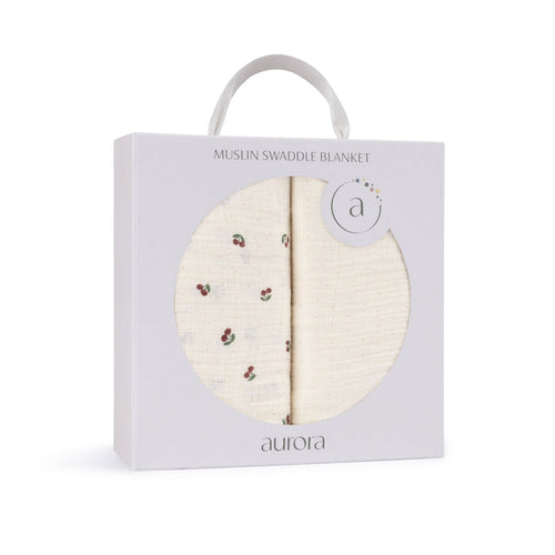 Aurora Classics Cotton Muslin Swaddle Blanket - 2 Pack