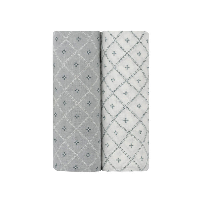 Aurora Classics Cotton Muslin Swaddle Blanket - 2 Pack