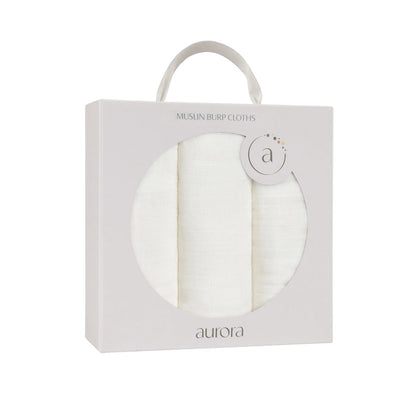 Aurora Classics Hypoallergenic Muslin Burp Cloth | 3-Pack