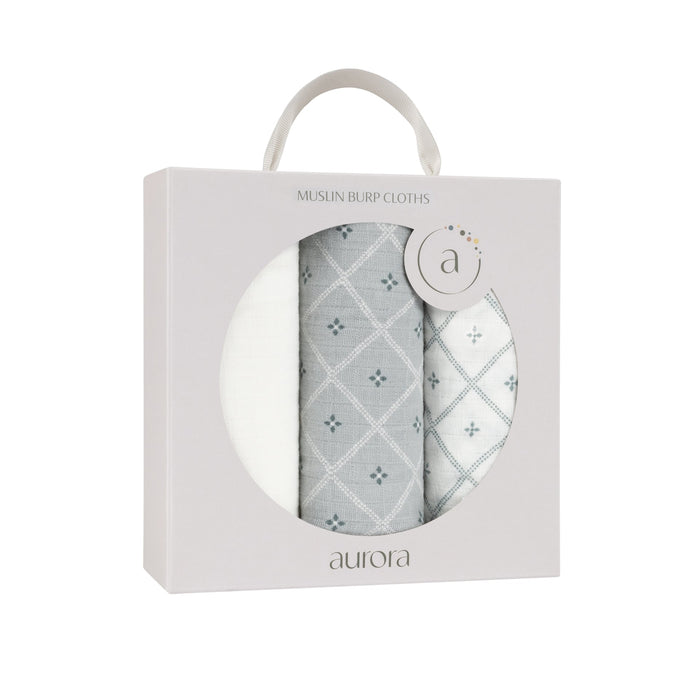 Aurora Classics Hypoallergenic Muslin Burp Cloth | 3-Pack