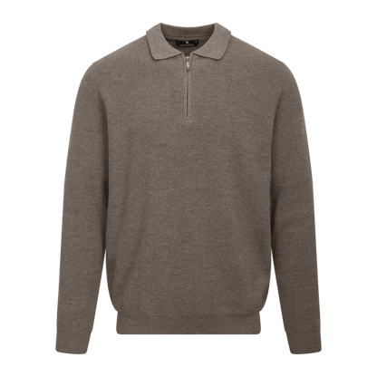 Urban Pioneers Male Austin Half-Zip SWEATER MID BROWN