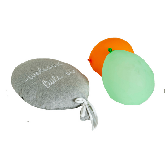 Balloon Cushion Knitted Light Grey Stuffed/Plush/Soft Toy | 100% Premium Cotton