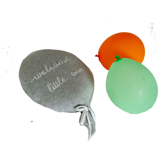 Balloon Cushion Knitted Light Grey Stuffed/Plush/Soft Toy | 100% Premium Cotton
