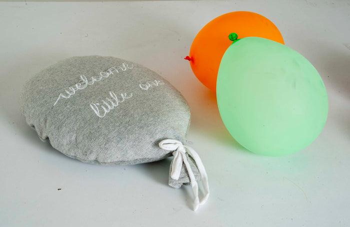 Balloon Cushion Knitted Light Grey Stuffed/Plush/Soft Toy | 100% Premium Cotton