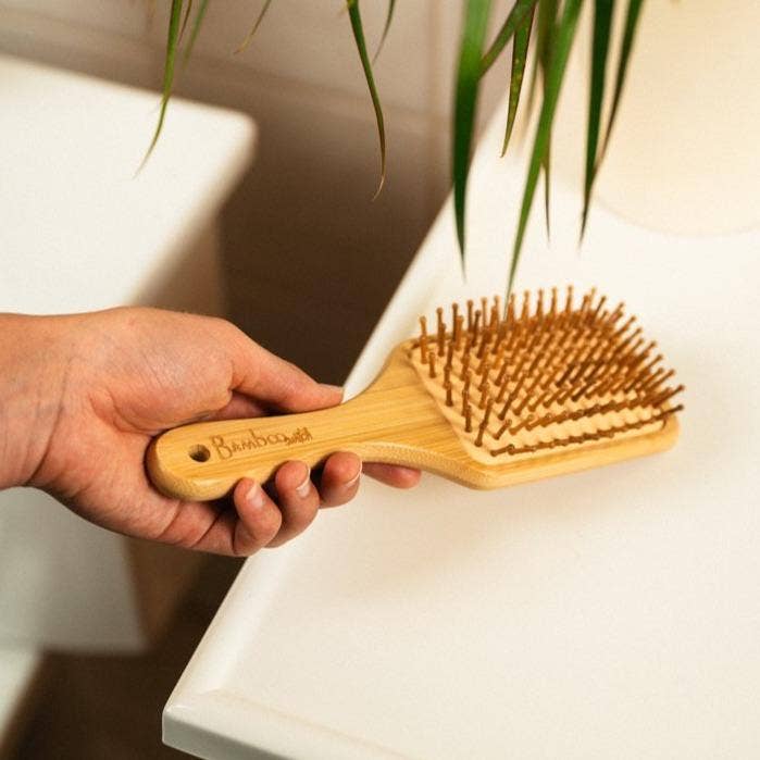 Bamboo Switch - Bamboo Paddle Hairbrush - Square