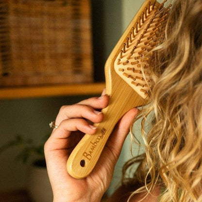 Bamboo Switch - Bamboo Paddle Hairbrush - Square