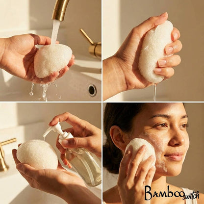 Bamboo Switch - Natural Konjac Facial Cleansing Sponge | Charcoal
