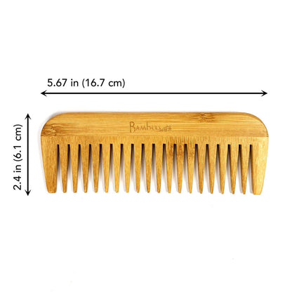Bamboo Switch - Pointed Bamboo Wide Tooth Comb