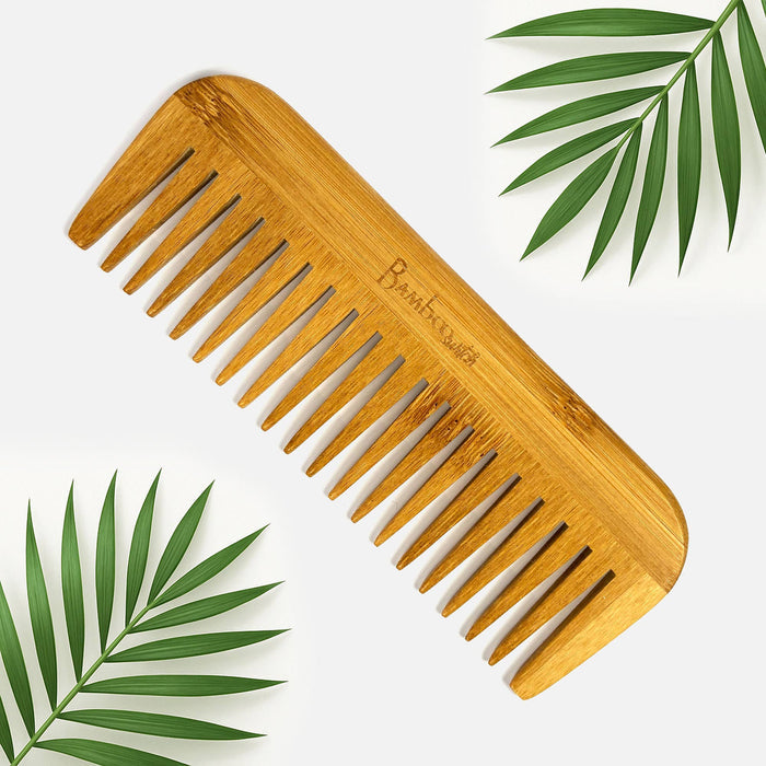 Bamboo Switch - Pointed Bamboo Wide Tooth Comb