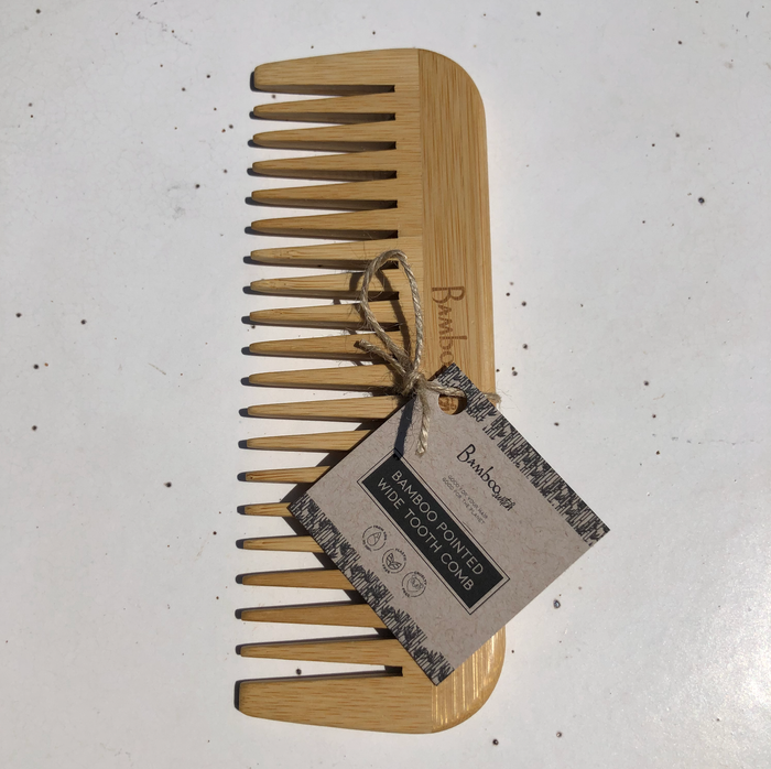 Bamboo Switch - Pointed Bamboo Wide Tooth Comb