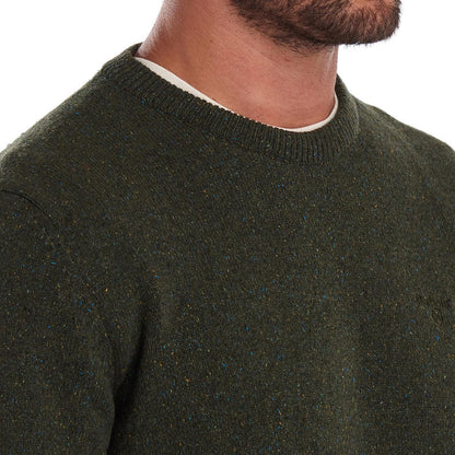 Barbour - Tisbury Crew Neck Knit Jumper in Forest - Nigel Clare