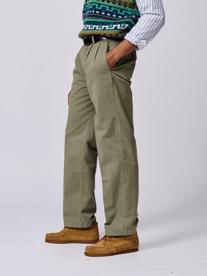 Aubin Khaki Barnstable Relaxed Fit Chino | Chinos