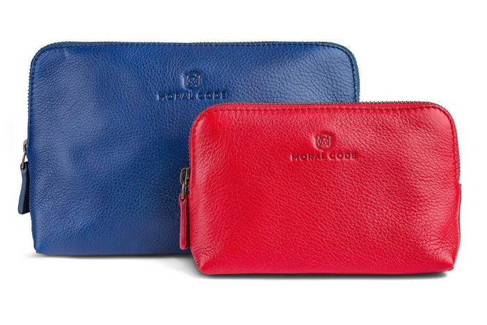 Moral Code Beaute Cosmetic Case - #color_navy-red