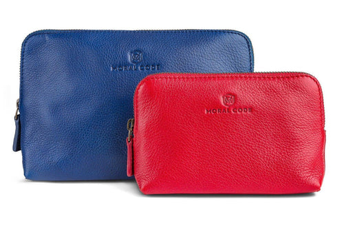Moral Code Beaute Cosmetic Case - #color_navy-red