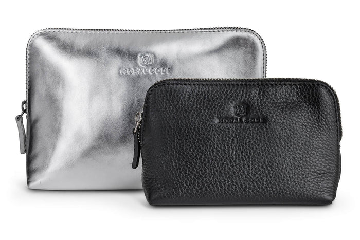 Moral Code Beaute Cosmetic Case -Silver/Black- #color_silver-black