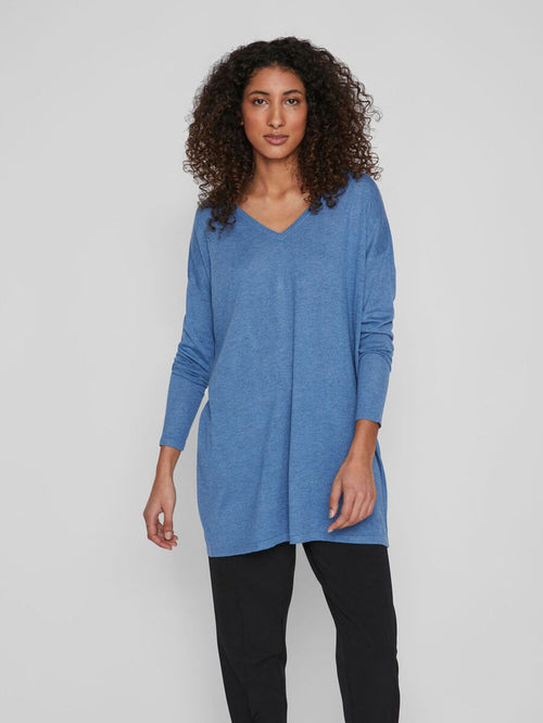 Bella V-Neck Top (Federal Blue)