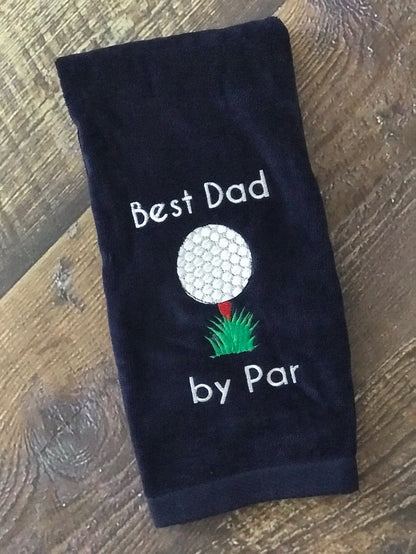 Best Dad by Par Golf Towel