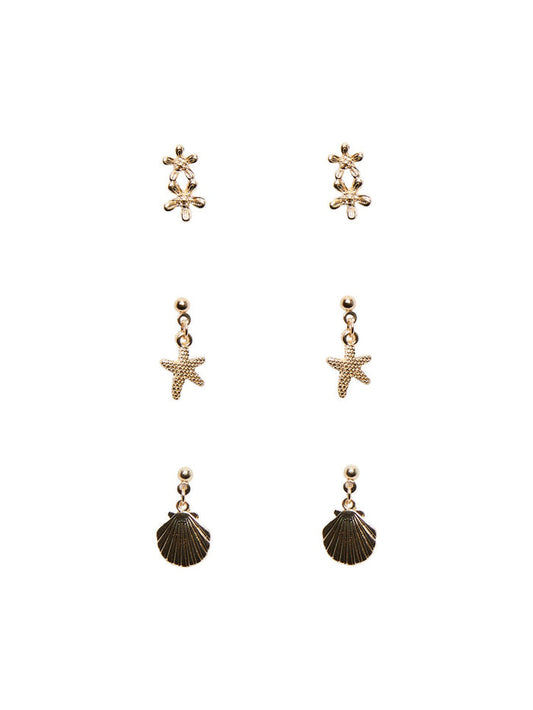 Bia 3 Pack Earrings (Gold)