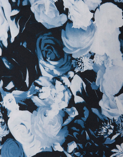 Black Floral Print Full Sleeves Shirt