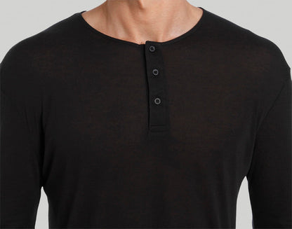 Black Henley T-Shirt