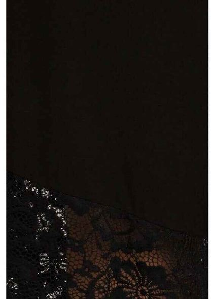Black Lace Hem Gaucho Pants Plus Size Made in USA