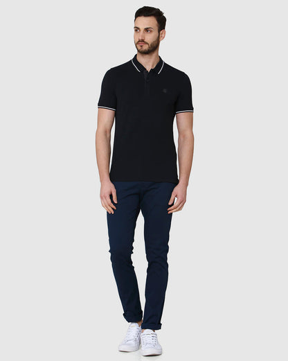 Black Polo Neck T-Shirt