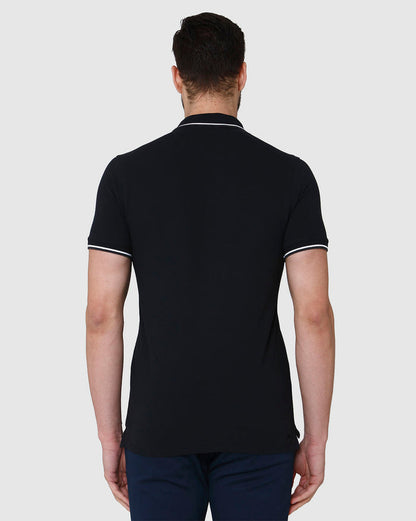 Black Polo Neck T-Shirt