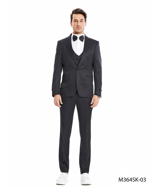 Black / White  Mens-suit - Giorgio's Menswear