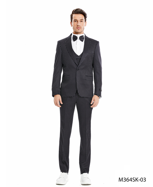 Black / White  Mens-suit - Giorgio's Menswear