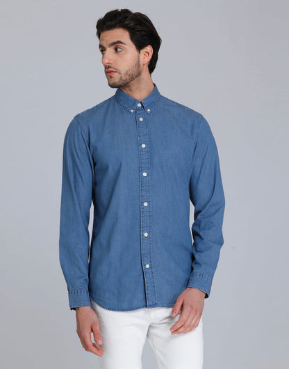 Blue Full Sleeves Shirt
