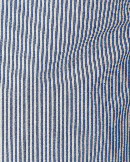Blue Printed Full Sleeves Shirt