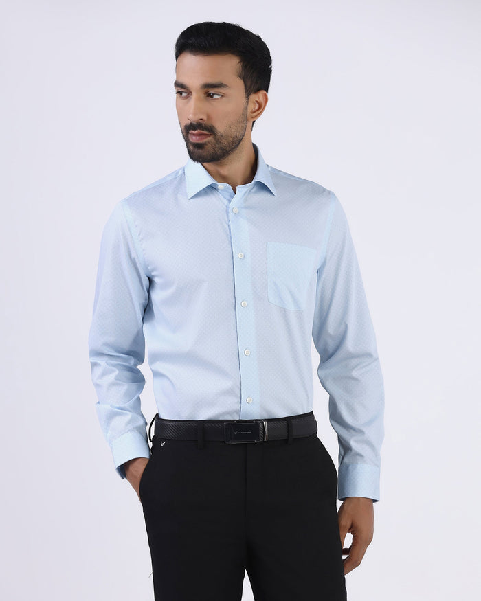 Blue Printed Shirt - Cube