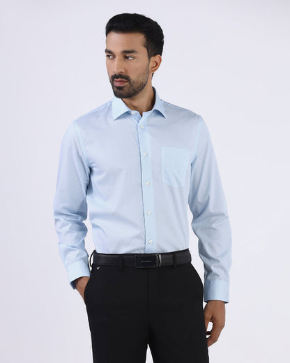 Blue Printed Shirt - Cube