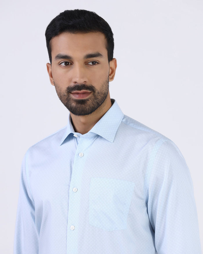 Blue Printed Shirt - Cube