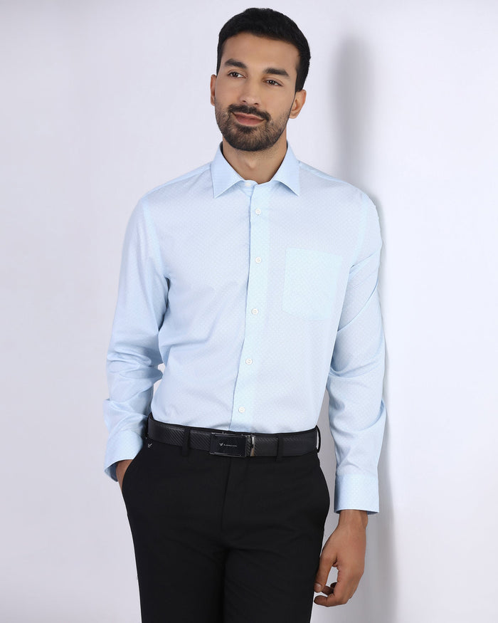 Blue Printed Shirt - Cube