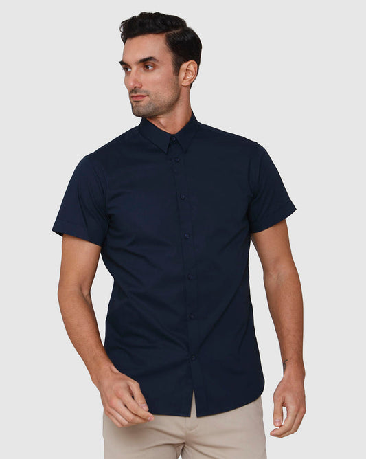 Blue Short Sleeves Shirt