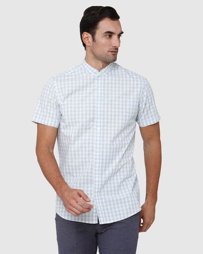Blue Short Sleeves Shirt