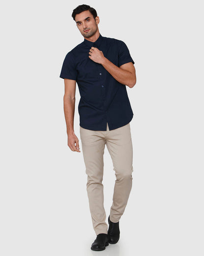 Blue Short Sleeves Shirt