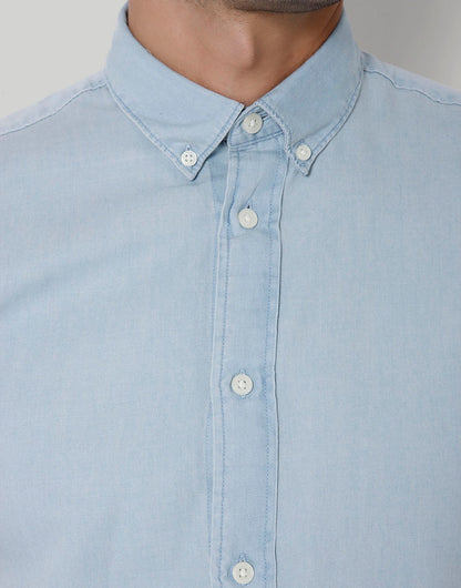 Blue Short Sleeves Shirt