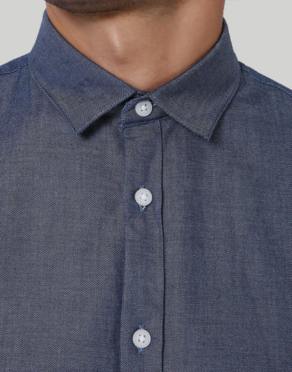 Blue Short Sleeves Shirt