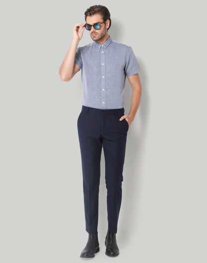 Blue Short Sleeves Shirt