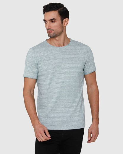 Blue Striped Crew Neck T-Shirt