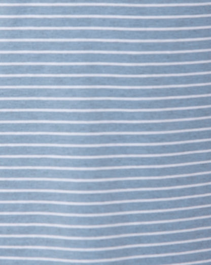 Blue Striped Crew Neck T-Shirt
