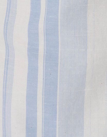 Blue Striped Short Sleeves Shirt