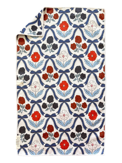 Bluebell Bows: Double-Sided Hand Towel