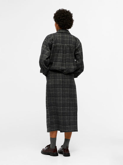 BODIL H/W PENCIL SKIRT (DARK GREY/MELANGE)