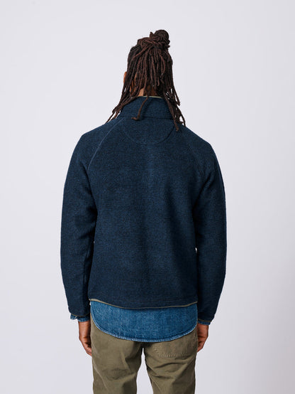 Aubin Navy Bodmin Zip Neck Fleece | Fleece