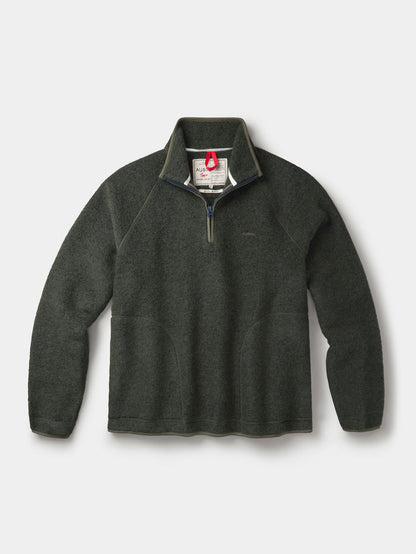 Aubin Khaki Bodmin Zip Neck Fleece | Fleece