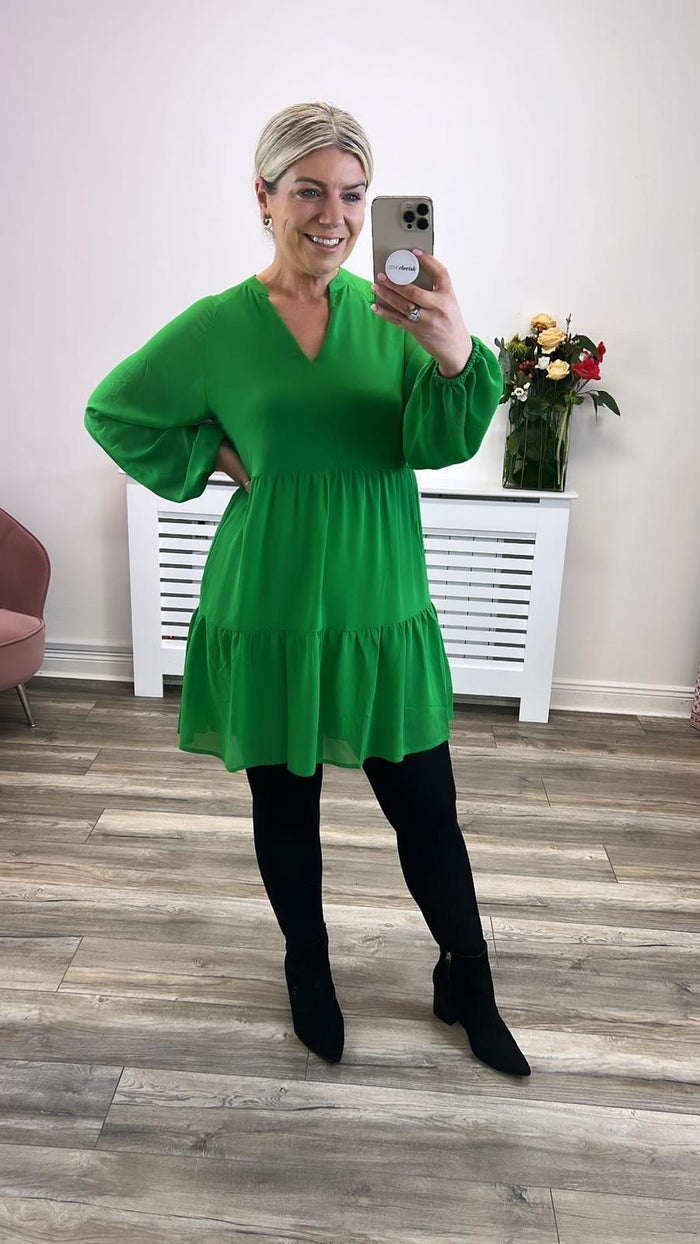 Braylon Smock Dress (Fern Green/COL)